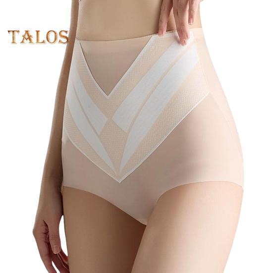 Dámské spodky s vysokým pasem Tummy Control Dvouvrstvé bezešvé kontrastní barevné kalhotky Vysoká elasticita Široký rozkrok Tvarování těla Plné krytí