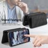 For iPhone 15 14 13 12 11 XS Max XR 8 7 6 Plus Wallet Case, Zipper Storage Design, Detachable Magnetic Flip Folio Cover