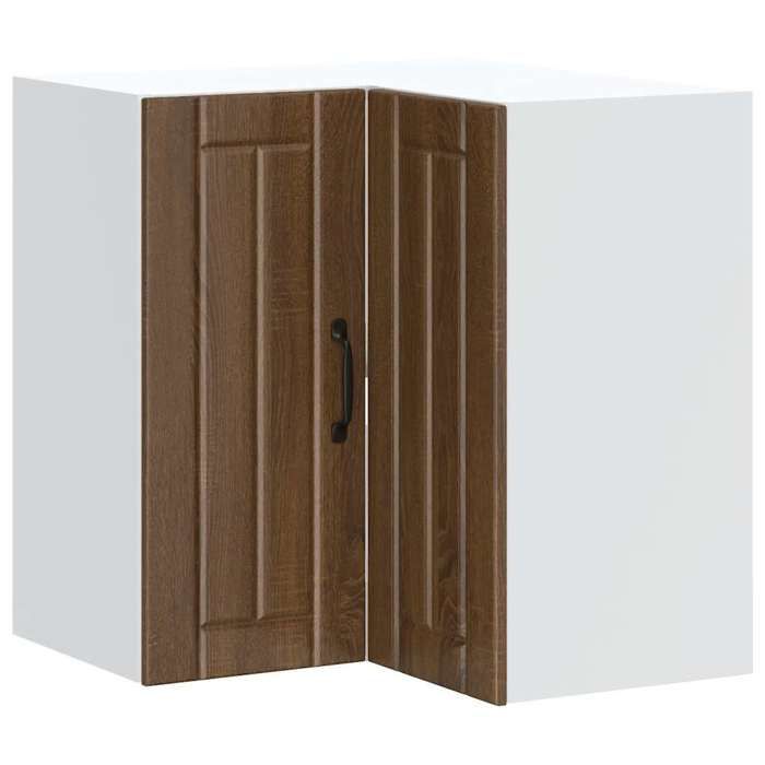 VidaXL Armoire d'angle murale de cuisine Lucca chêne marron, armoire murale de cuisine, meuble d'angle mural, armoire de 853864