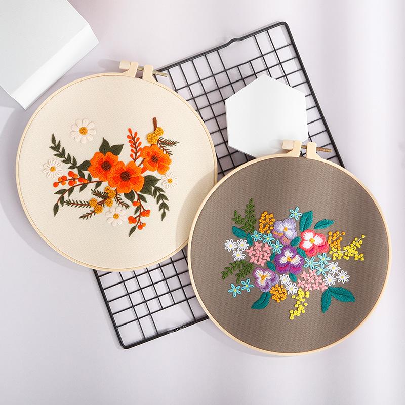 Diy Handmade Embroidery Material Package, Flowers And Plants, Autumn Love And Autumn Colors Are Gorgeous, European Style