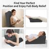 Bed Multifunctional Ergonomic Wedge Pillow with New Prone Position for Reading, Unique Curved Design, with Washable Cover
