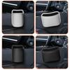 Car Seat Back-Mounted Organizer Storage Box, Non-Destructive Installation Waterproof Leather Texture Multi-Functional Trash Can Door Side Storage for