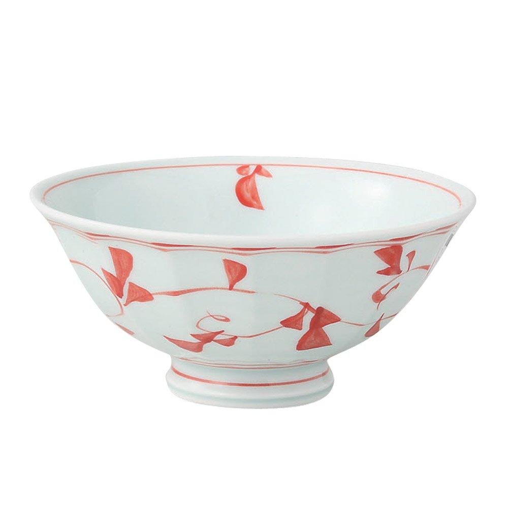 

Hasami Ware Lightweight Rice Bowl Arabesque Pattern Red 32002 (Medium) красный