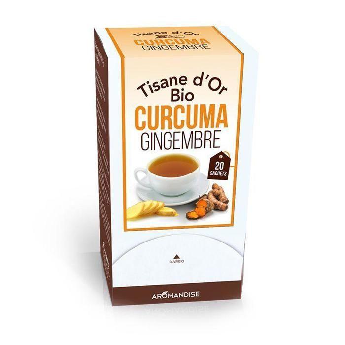 Organic Golden Herbal Tea with Turmeric and Ginger - 20 Bags
