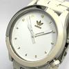 Used 127 [Battery replaced and cleaned] Working item NIXON men's watch Nixon adidas white rotating bezel screw pack quartz