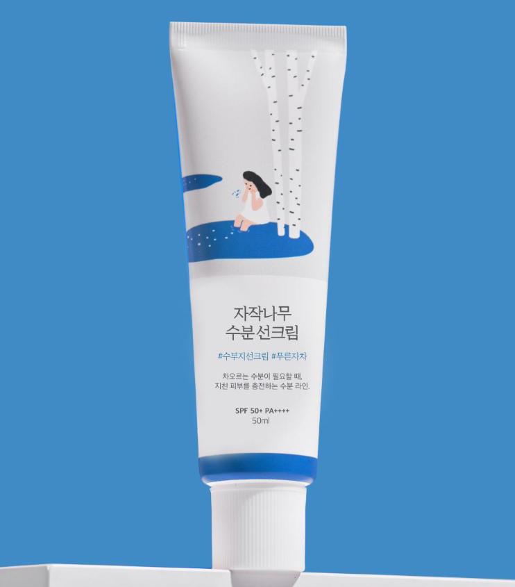 ROUND LAB Birch Moisturizing Sunscreen SPF50+ PA++++ – Hydrating Daily Sun Cream