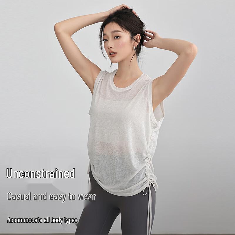 Women's Loose Fit Quick-Dry Sleeveless Sports T-Shirt