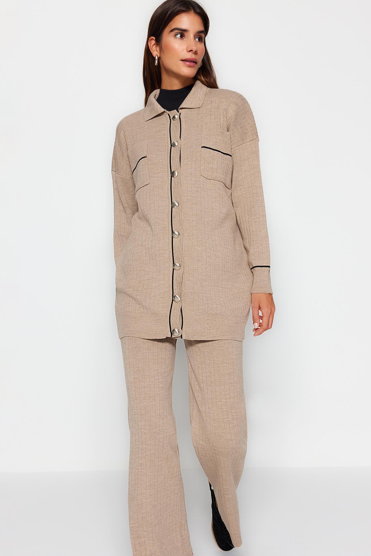 

Женский комплект снизу-топа в хиджабе, модный новый сезон, кардиган-брюки с камнями, трикотаж, комплект снизу-топа