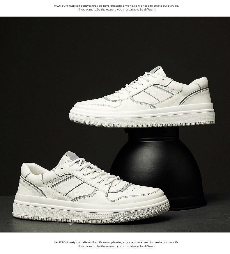Men's New Trendy White Low-Top Casual Shoes - Fashion Board Large Size Sports Sneakers