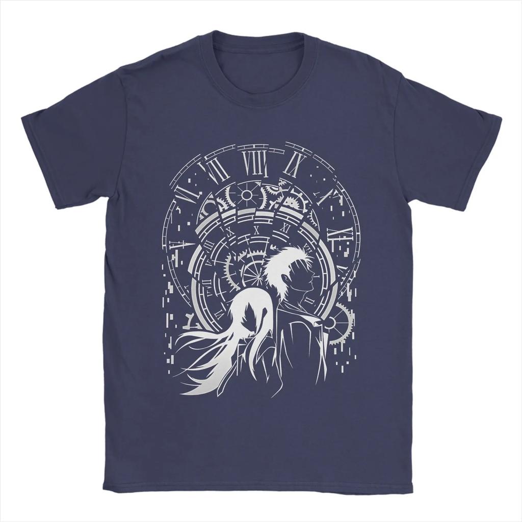 2026 Unisex Women Game Steins Gate T Shirts Time Broken Cotton Clothing Vintage Short Sleeve Round Collar Tees Plus Size TShirts