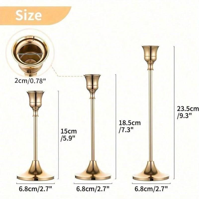 1pcs Vintage Modern Decorative Centerpiece Candlestick For Fireplace, Wedding, Party, Housewarming Gift Gifts Birthday Graduation