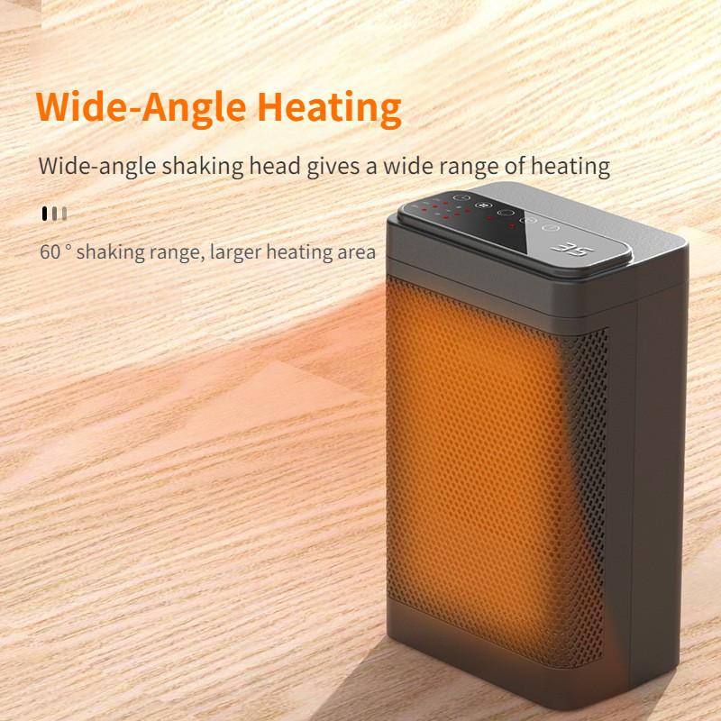 1500W Multi Functional Winter Electric Heater Household Desktop Shaking Head Warm Air Blower Intelligent PTC Heater