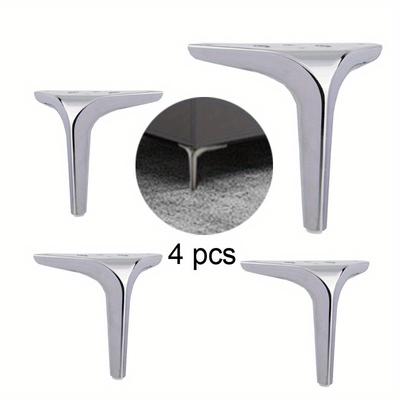 4pcs Furniture Leg Metal Home DIY Heavy Duty Replacement Feet for Bookshelf Sofa Cabinet Chair Couch Coffee Table Desk Bench Nightstand Etc