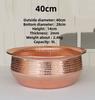 Elegant Handmade big Copper Basin Pure Thick Copper Pot Upscale Decorative Gift for Luxury Wash Basket round deep Cleaning basin