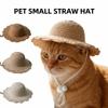 Sun Protection Pet Sun Hat Lightweight Cat Hat Adorable Design Pet Accessory  Photo Taking