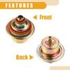 Fuel Injection Pressure Regulator 12460604 - Car Fuel Pressure Regulator Gas - for Jeep Wrangler 1991-1995 Metal Bronze Tone with Ring - 1 Pc