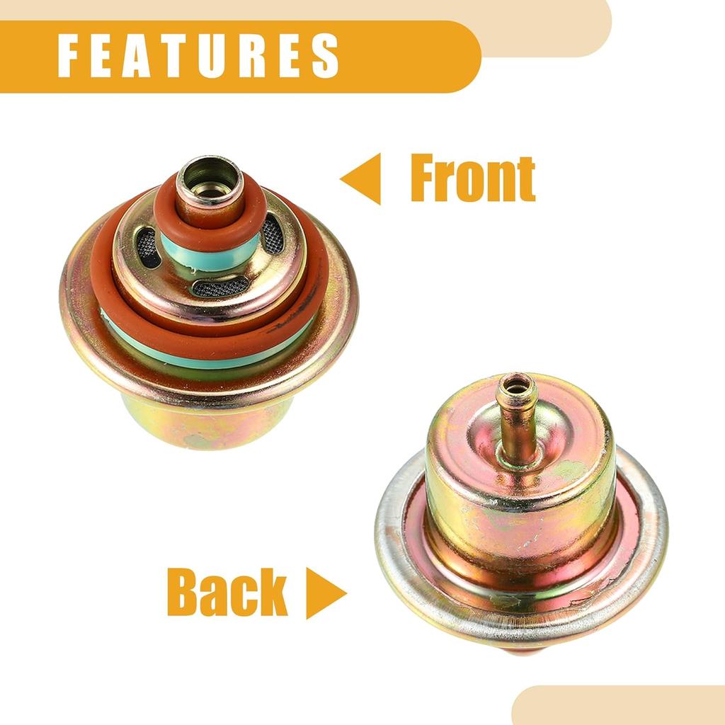 Fuel Injection Pressure Regulator 12460604 - Car Fuel Pressure Regulator Gas - for Jeep Wrangler 1991-1995 Metal Bronze Tone with Ring - 1 Pc