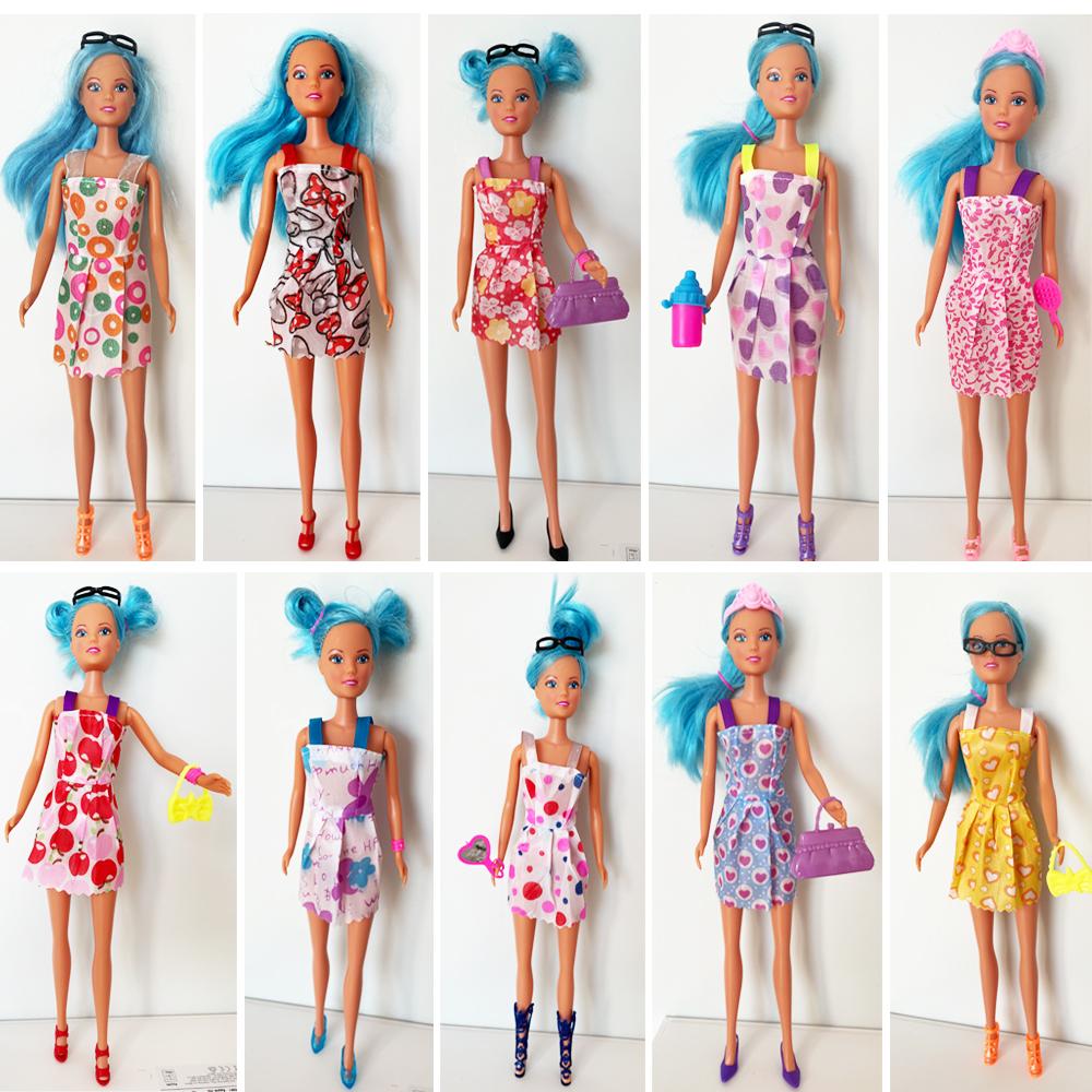 Clothes, dresses, accessories for dolls, set of 85 pieces, birthday gift