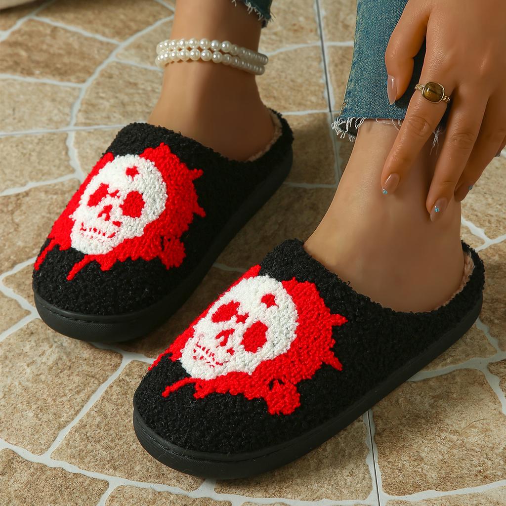 Women's Halloween Winter Warm Cotton Slippers