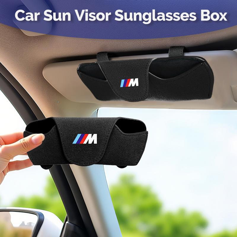 LOHCL1 2026 Car Sticker Car Sun Visor Sunglasses Case Glasses Organizers Box For BMW M Performance 1 2 3 4 5 7 Series X1 X2 X3 X4 X5 X6