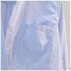 Light Blue Pinstripe Cotton Shirt - Spring 2023 Loose Casual Long Sleeve with Single Pocket