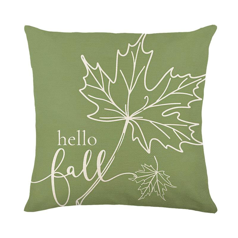 1pc Green Orenge Cushion Cover with Pumpkin Flower Pattern for Thanksgiving Day Festival Living Room Bedroom Decoration