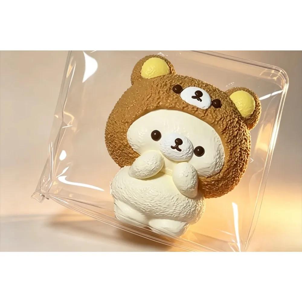 New Kawaii Rilakkuma Bear Mochi Squishy Toy Soft Squeeze Fidget Toy Cute Character Stress Relief Decor