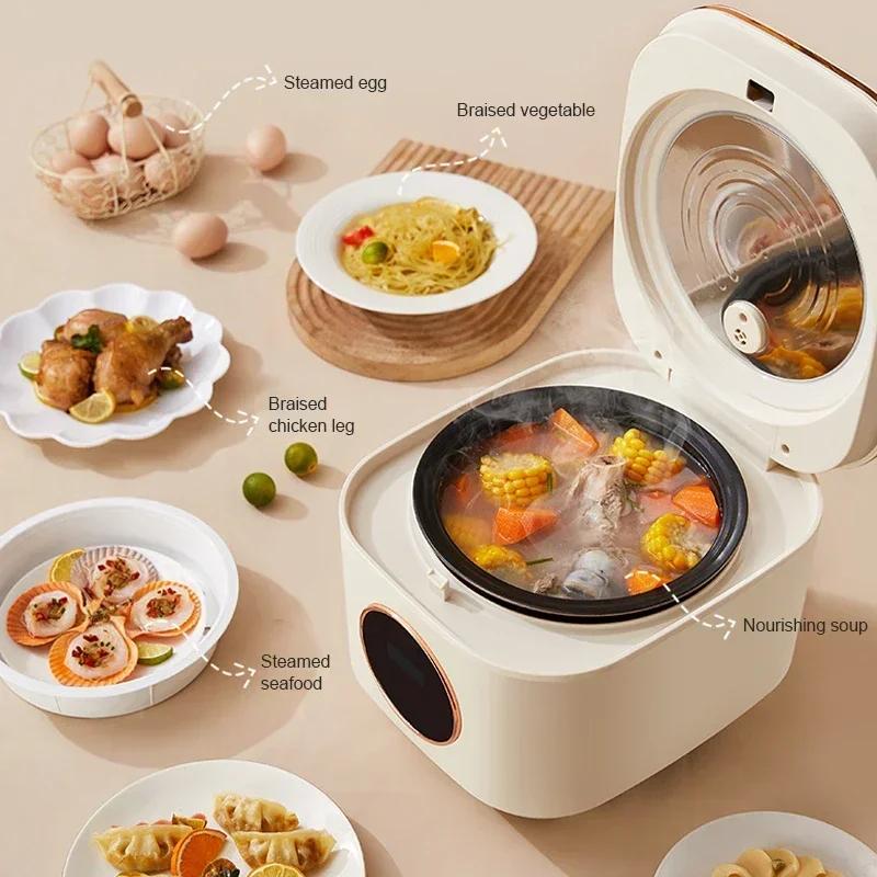 5L 2-3 People Smart Mini Rice Cooker  Multifunction Cooker Portable Electric Cooker Nonstick Pot for Kitchen Home Cooking Machine