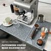 Silicone Coffee Bean Mat Thermal Insulation Waterproof Drainage Mat Coffee Accessories Non-slip Anti-Slip Pad Coffee Bar