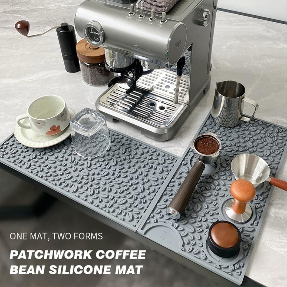 Silicone Coffee Bean Mat Thermal Insulation Waterproof Drainage Mat Coffee Accessories Non-slip Anti-Slip Pad Coffee Bar