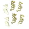 6pcs Metal Alloy 3D Snake Dragon Nail Charms Glitter Decorations for DIY Manicure Easy To Apply and Remove