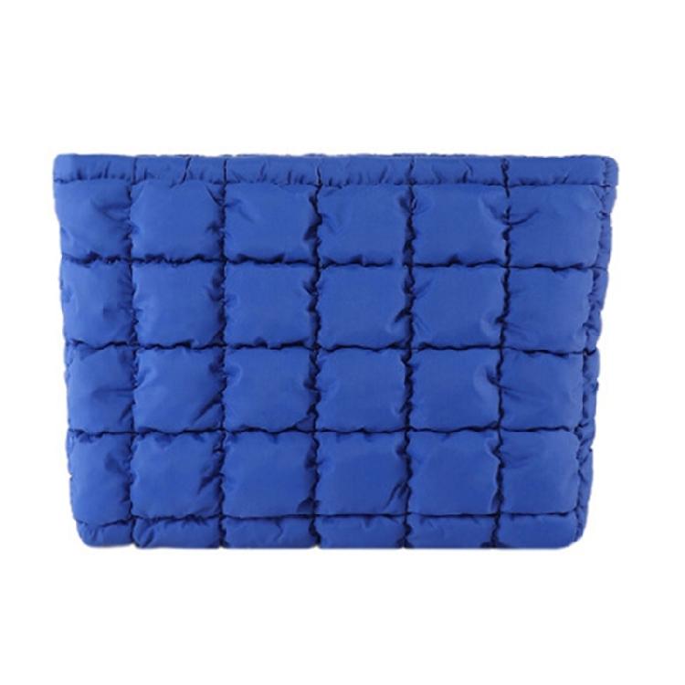

Practical Nylon Pleated Cosmetic Bag And Makeup Holder For Women For Commuting And Social Event With Ample Storage синій