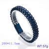 Hand Jewelry, Simple Personalized Woven Double-Row Front And Back Keel Flat Buckle Titanium Steel Men'S Bracelet