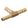 3 Way Tubing Fitting Barbed Hose Connector Brass Tee Splitter