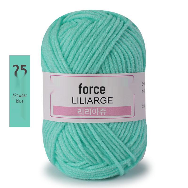 4-fädiges Milchbaumwollgarnknäuel für Mikro-Häkeln: DIY Strickpaket für Bouquet, Puppe und Hausschuhe