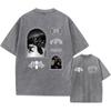 Men's Harajuku Casual Short-sleeved Washed T-shirt Retro Printed Street Hip-hop Retro Punk T-shirt Pickled T-shirt Top