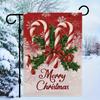 1pc Red Marry Christmas Garden Flag Delicious Candy 3D Print New Year Christmas Yard Outside Decoration No Flag Pole 12X18 Inch