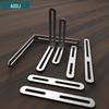 Stainless Steel 90° Movable L-Shaped Corner Bracket with Long Hole for Shelf Support