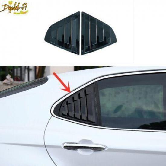 For Toyota Camry 2018- Bright Black Rear Window Louver Cover Side Vent New