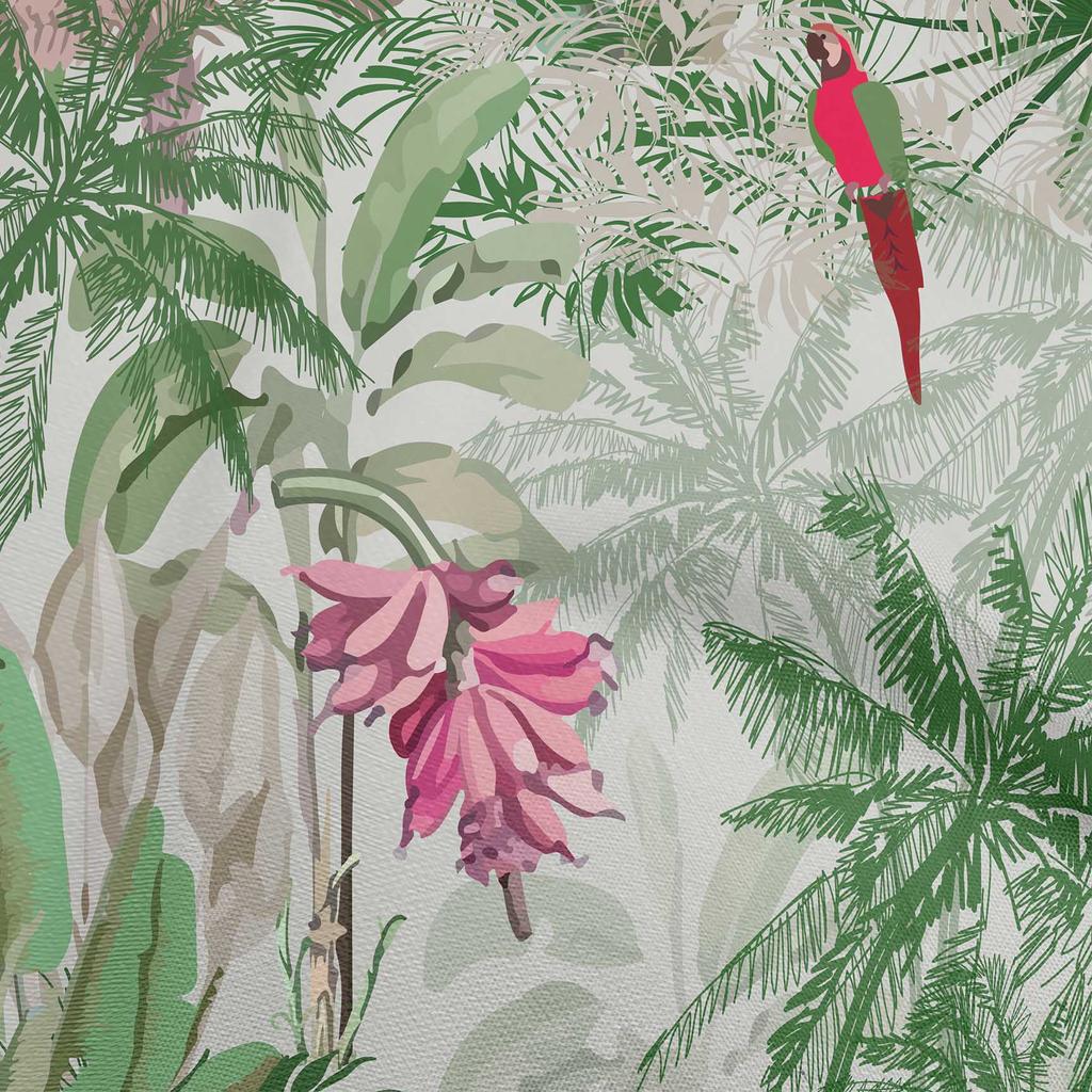 oneOone Cotton Flex Medium Purple Fabric Tropical Animal Sewing Fabric By The Yard Printed Diy Clothing Sewing Supplies 40 Inch