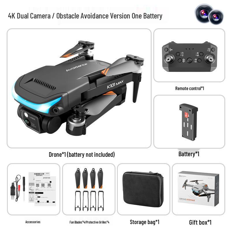 K101MAX Dual Camera Foldable Drone with Optical Flow, 4K Aerial Photography, and Three-Way Obstacle Avoidance