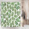 1Pc Minimalist Nordic Green Plant Leaf Shower Curtain, High-End Elegant Bathroom Curtain, Bathroom Decoration Pattern