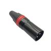 Black Copper XLR 3-Core Male and Female Connector Plug for Subwoofer