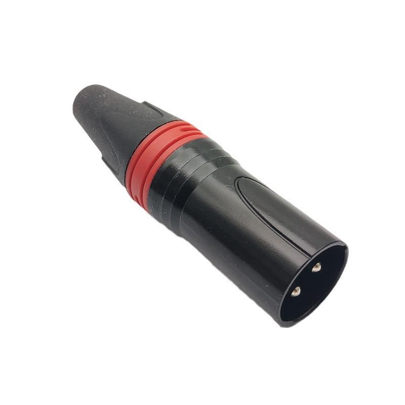 Black Copper XLR 3-Core Male and Female Connector Plug for Subwoofer