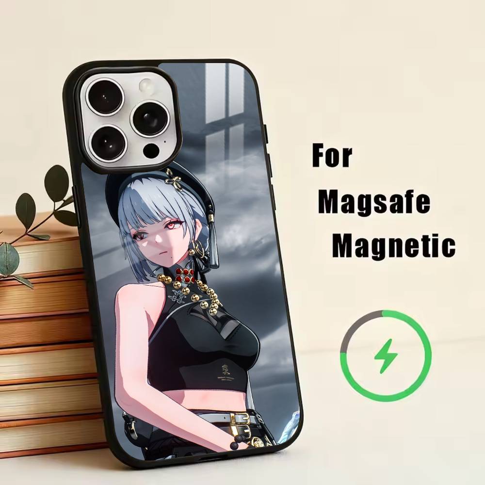 Game -WW- Wuthering Waves WuWa  Phone Case For iPhone17,16,15,14,13,12,11 Plus,Pro Magnetic For Magsafe Wireless Charging