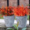 10Pcs Artificial Fall Plants Plastic Fake Eucalyptus Shrubs Outdoor Plant for Garden Home Autumn Decoration Festival Party Decor