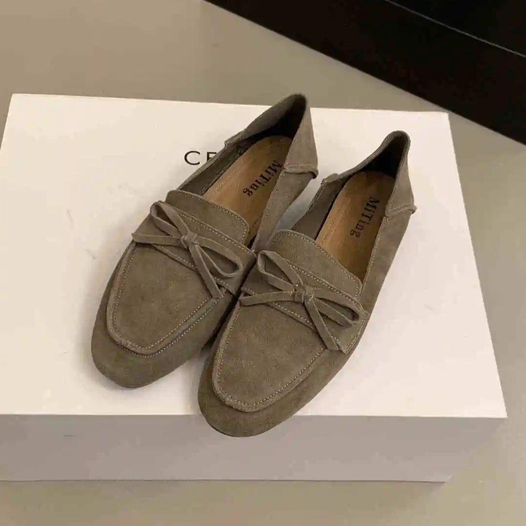 

Slip on Loafers for Women Elegant French Flats Shoes Leather Daily Maternity Driving Shoes Autumn New Thomas Shoes Zapatos Mujer 39 армия зеленый