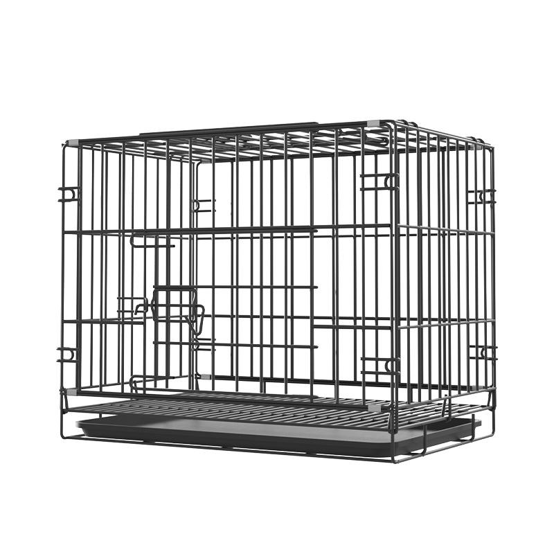 Jaula Plegable para Mascotas con WC para Perros y Gatos Pequeños/Medianos