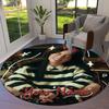 Billie Eilish Custom Name Round Area Rug,Carpet Rug for Living Room Bedroom Sofa Playroom Decor,Non-slip Floor Mat