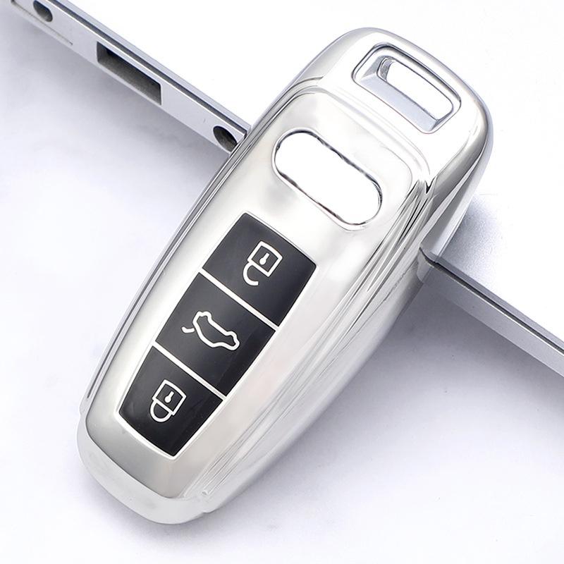 

Новый чехол для ключа-брелока с дистанционным управлением для Q8 RSQ8 A6 C8 S6 RS6 A7 S7 RS7 A3 8Y A8 D5 4N RS E-tron GT Q4 Q7 4M ТПУ белый